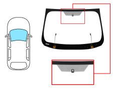 PARE-BRISE FORD MONDEO 2014-2019 4/5 PORTES / BREAK / AVANT / VERT / ACOUSTIQUE / CHAUFFANT / AVEC BASE MIROIR / JOINTS PRÉMONTÉS EN BAS