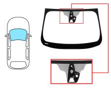 PARE-BRISE FORD MONDEO 2014-2019 4/5 PORTES / BREAK / AVANT / VERT / ACOUSTIQUE / AVEC BASE MIROIR / AVEC CAPTEUR / AVEC SUPPORT CAMÉRA / JOINTS PRÉMONTÉS