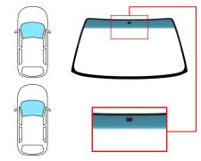 PARE-BRISE FORD SIERRA 1987-1990 3/4/5 PORTES / BREAK / AVANT / VERT BANDE BLEUE