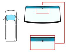 PARE-BRISE FORD TRANSIT 1986-1991 AVANT / VERT BANDE BLEUE