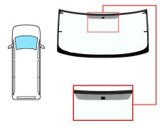 PARE-BRISE FORD TRANSIT 2006-2014 AVANT / VERT / CHAUFFANT