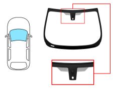PARE-BRISE FORD ECOSPORT 2018-2022 AVANT / VERT / AVEC BASE MIROIR / AVEC CAPTEUR / JOINTS PRÉMONTÉS