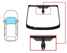 PARE-BRISE FORD PUMA 2019-2024 AVANT / SOLEXTRA / AVEC CAPTEUR / AVEC BASE MIROIR / JOINTS PRÉMONTÉS