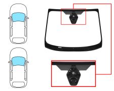 PARE-BRISE FORD FIESTA 2017-2021 AVANT / VERT / ACOUSTIQUE / AVEC CAPTEUR / AVEC BASE MIROIR / AVEC SUPPORT CAMÉRA / JOINTS PRÉMONTÉS