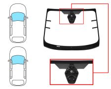 PARE-BRISE FORD FIESTA 2017-2021 AVANT / VERT / ACOUSTIQUE / AVEC CAPTEUR / AVEC BASE MIROIR / AVEC SUPPORT CAMÉRA / CHAUFFANT / AVEC BASE MIROIR / JOINTS PRÉMONTÉS