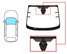 PARE-BRISE FORD PUMA 2019-2024 AVANT / VERT / ACOUSTIQUE / AVEC CAPTEUR / AVEC BASE MIROIR / AVEC SUPPORT CAMÉRA / CHAUFFANT / AVEC BASE MIROIR / JOINTS PRÉMONTÉS