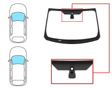 PARE-BRISE FORD FOCUS 2018-2022 4/5 PORTES / BREAK / AVANT / VERT / ACOUSTIQUE / AVEC BASE MIROIR / AVEC CAPTEUR / JOINTS PRÉMONTÉS