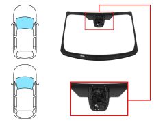 PARE-BRISE FORD FOCUS 2018-2022 4/5 PORTES / BREAK / AVANT / VERT / ACOUSTIQUE / AVEC BASE MIROIR / AVEC CAPTEUR / AVEC SUPPORT CAMÉRA / JOINTS PRÉMONTÉS