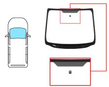 PARE-BRISE FORD GALAXY 2015-2019 AVANT / VERT / ACOUSTIQUE / AVEC BASE MIROIR / JOINTS PRÉMONTÉS