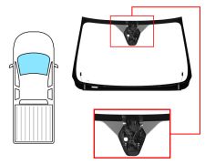 PARE-BRISE FORD RANGER 2012-2016 2/4 PORTES / AVANT / VERT / ACOUSTIQUE / CHAUFFANT / AVEC BASE MIROIR / AVEC CAPTEUR MODIFIÉ / AVEC SUPPORT CAMÉRA / JOINTS PRÉMONTÉS