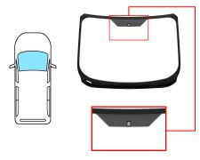 PARE-BRISE FORD TOURNEO COURIER 2014-2018 AVANT / VERT / AVEC BASE MIROIR / JOINTS PRÉMONTÉS