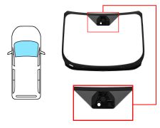 PARE-BRISE FORD TOURNEO COURIER 2014-2018 AVANT / VERT / AVEC CAPTEUR / SUPPORT APPEL URGENCE / JOINTS PRÉMONTÉS