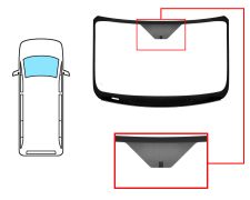 PARE-BRISE FORD TRANSIT 2014-2019 CABINE BASSE / AVANT / VERT / JOINTS PRÉMONTÉS