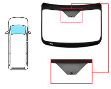 PARE-BRISE FORD TRANSIT 2014-2019 CABINE HAUTE / AVANT / VERT / JOINTS PRÉMONTÉS