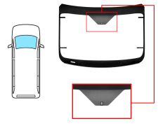 PARE-BRISE FORD TRANSIT 2014-2019 CABINE HAUTE / AVANT / VERT / CHAUFFANT / AVEC BASE MIROIR / JOINTS PRÉMONTÉS