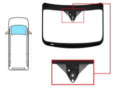 PARE-BRISE FORD TRANSIT 2014-2019 CABINE HAUTE / AVANT / VERT / AVEC BASE MIROIR / AVEC CAPTEUR / SUPPORT APPEL URGENCE / AVEC SUPPORT CAMÉRA / JOINTS PRÉMONTÉS