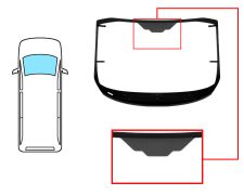 PARE-BRISE FORD TOURNEO CUSTOM 2013-2018 AVANT / VERT / VERRE CHAUFFANT / JOINTS PRÉMONTÉS