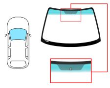 PARE-BRISE HONDA ACCORD 1998-2003 4/5 PORTES / AVANT / VERT BANDE VERTE / AVEC BASE MIROIR