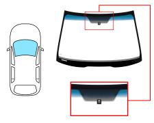 PARE-BRISE HONDA ACCORD 2006-2008 4 PORTES / BREAK / AVANT / VERT BANDE BLEUE / AVEC BASE MIROIR