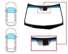 PARE-BRISE HONDA ACCORD 2010-2012 4 PORTES / BREAK / AVANT / VERT BANDE BLEUE / AVEC BASE MIROIR / AVEC CAPTEUR