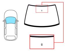 PARE-BRISE HONDA CIVIC 1992-1996 2 PORTES / AVANT / VERT / AVEC BASE MIROIR