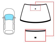 PARE-BRISE HONDA CIVIC 1992-1996 3 PORTES / AVANT / BLEU / AVEC BASE MIROIR