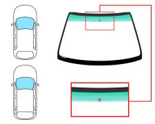PARE-BRISE ROVER 400 1995-2000 4/5 PORTES / AVANT / VERT / AVEC BASE MIROIR / JOINTS PRÉMONTÉS 