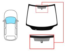 PARE-BRISE HONDA CIVIC 2006-2012 3/5 PORTES / AVANT / VERT / AVEC BASE MIROIR