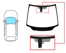 PARE-BRISE HONDA CIVIC 2006-2012 3/5 PORTES / AVANT / VERT / AVEC BASE MIROIR / AVEC CAPTEUR