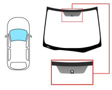 PARE-BRISE HONDA CIVIC 2012-2015 5 PORTES / BREAK / AVANT / VERT / ACOUSTIQUE / AVEC BASE MIROIR