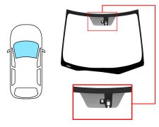 PARE-BRISE HONDA CIVIC 2012-2015 5 PORTES / BREAK / AVANT / VERT / AVEC BASE MIROIR / AVEC CAPTEUR 