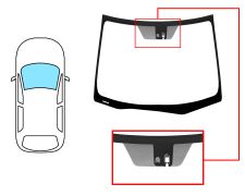 PARE-BRISE HONDA CIVIC 2012-2015 5 PORTES / BREAK / AVANT / VERT / AVEC BASE MIROIR MODIFIÉE / AVEC CAPTEUR 