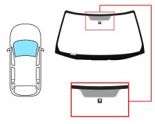 PARE-BRISE HONDA CRV 2002-2005 AVANT / VERT / AVEC BASE MIROIR MODIFIÉE