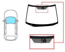 PARE-BRISE HONDA CRV 2007-2010 AVANT / VERT / ACOUSTIQUE / AVEC BASE MIROIR / AVEC CAPTEUR