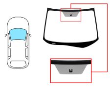 PARE-BRISE HONDA CRV 2012-2015 AVANT / VERT / AVEC BASE MIROIR / JOINTS PRÉMONTÉS