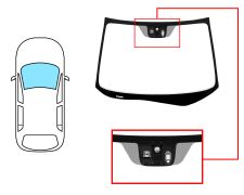 PARE-BRISE HONDA CRV 2015-2018 AVANT / VERT / ACOUSTIQUE / AVEC BASE MIROIR / AVEC CAPTEUR / AVEC SUPPORT CAMÉRA