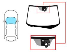 PARE-BRISE HONDA CRV 2015-2018 AVANT / VERT / ACOUSTIQUE / AVEC BASE MIROIR / AVEC CAPTEUR / AVEC SUPPORT CAMÉRA