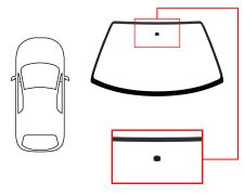 PARE-BRISE HONDA CRX 1992-1998 AVANT / BLEU / AVEC BASE MIROIR