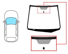 PARE-BRISE HONDA JAZZ 2008-2011 AVANT / VERT / AVEC BASE MIROIR