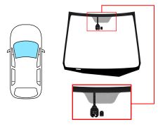 PARE-BRISE HONDA JAZZ 2008-2011 AVANT / VERT / AVEC BASE MIROIR / AVEC CAPTEUR 