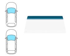 PARE-BRISE MITSUBISHI MONTERO 1983-1991 3/5 PORTES / AVANT / VERT BANDE BLEUE 