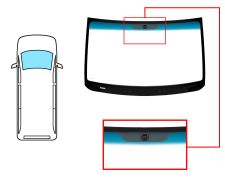 PARE-BRISE HYUNDAI H1 2008-2017 AVANT / VERT BANDE BLEUE / AVEC BASE MIROIR 