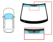 PARE-BRISE HYUNDAI I10 2008-2010 AVANT / VERT BANDE VERTE / AVEC BASE MIROIR 