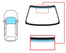 PARE-BRISE HYUNDAI LANTRA 1991-1995 AVANT / VERT BANDE BLEUE