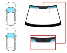 PARE-BRISE HYUNDAI LANTRA 1995-1999 4 PORTES / BREAK / AVANT / VERT BANDE BLEUE / AVEC BASE MIROIR 
