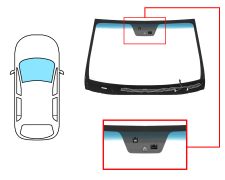 PARE-BRISE HYUNDAI SANTA FE 2012-2016 AVANT / VERT BANDE BLEUE / CHAUFFANT / AVEC BASE MIROIR / AVEC CAPTEUR ANTI-BUÉE
