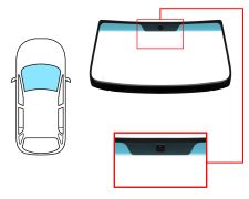 PARE-BRISE HYUNDAI TERRACAN 2001-2004 AVANT / VERT BANDE BLEUE / AVEC BASE MIROIR 