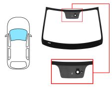 PARE-BRISE HYUNDAI I20 2014-2018 5 PORTES / AVANT / VERT / AVEC BASE MIROIR / AVEC CAPTEUR / AVEC CAPTEUR ANTI-BUÉE 