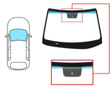 PARE-BRISE HYUNDAI I30 2016-2019 5 PORTES / BREAK / AVANT / VERT BANDE BLEUE / AVEC BASE MIROIR 