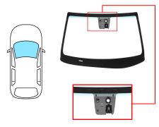 PARE-BRISE HYUNDAI I30 2016-2019 FASTBACK / AVANT / VERT BANDE BLEUE / AVEC BASE MIROIR / AVEC CAPTEUR / AVEC CAPTEUR ANTI-BUÉE / AVEC SUPPORT CAMÉRA 